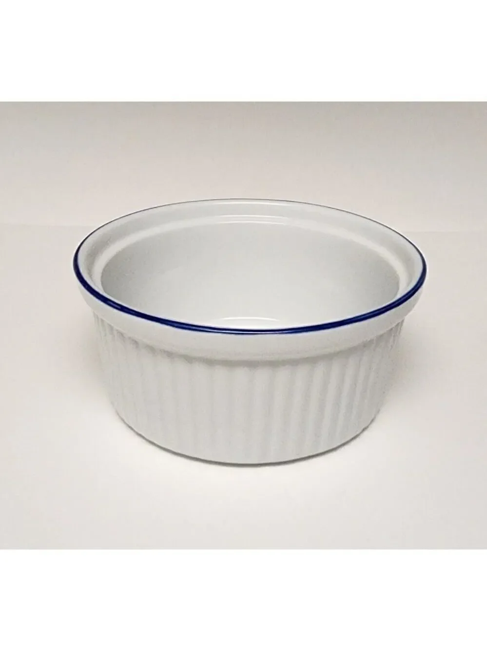 BIA Blanc De Table/Corningware Vintage Casserole Dish W/ Cobalt Blue Trim 9PCS